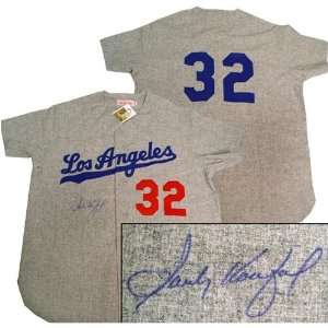 Sandy Koufax Signed Away Dodgers Jersey:  Sports & Outdoors