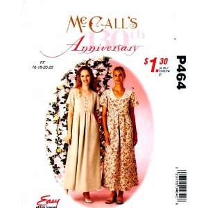  McCalls P464 Sewing Pattern Womens Dress Full Figure Size 