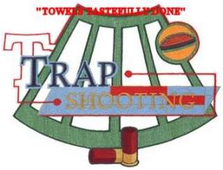 TRAP SHOOTING LOGO   2 EMBROIDERED HAND TOWELS  