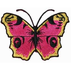  Pink & Yellow Butterfly Iron On Applique Patch Everything 