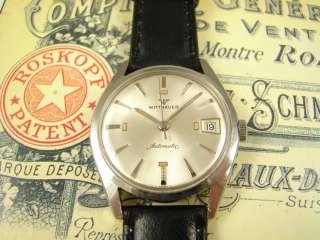 HANDSOME WITTNAUER AUTOMATIC MENS DRESS WATCH VINTAGE 1950s STAINLESS 