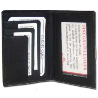 Designer Slim Wallet Business Credit Name ID Card Holder Case Black 
