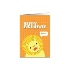    HAPPY BIRTHDAY lion with speech bubble ROWR Card Toys & Games