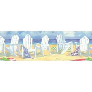 Brewster 144B87706 Destinations By The Shore Beach Day Wall Border, 9 