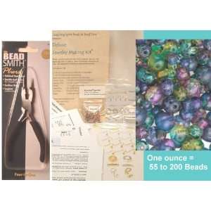  DELUXE JEWELRY MAKING BEAD KIT with TOOLS Arts, Crafts 