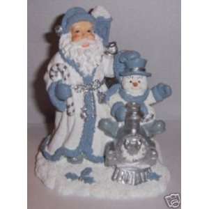  Snow Buddies   Santa with Buddy by Street Lamp   New 