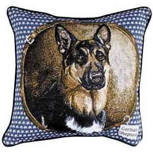 German Shepherd Dog Tapestry Pillow