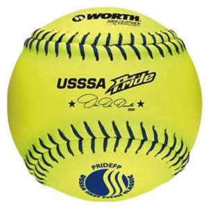    USSSA YELLOW/BLUE STITCH 12   ONE DOZEN BALLS