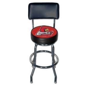  Louisville Cardinals Bar Stool With Seat Back: Sports 