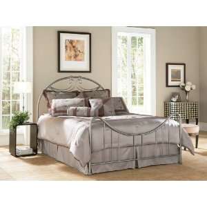  Brushed Platinum Finish Full Size Bed w/ Frame Furniture & Decor