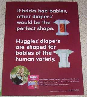 2007 Huggies Natural Fit baby diapers Diaper 1 PAGE AD  