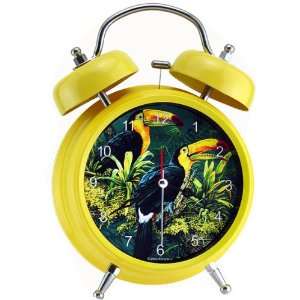  Yellow Wildlife Toucan Bird Double Bell Alarm Clock