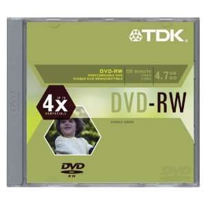  TDK DVD RW47CS10 DVD RW 4.7 GB 4X W/ JC (10 Pack 