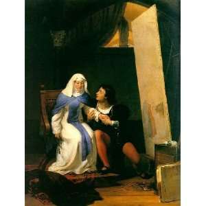   Lippi Falling in Love with his Model, By Delaroche Paul  Home