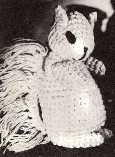 Crochet PATTERN Squirrel Stuffed Animal Soft Baby Toy  