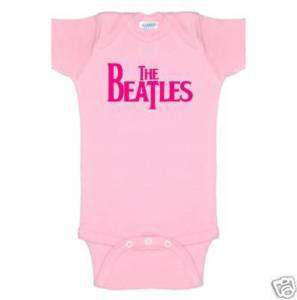 the beatles pink baby onsie romper fan t shirt band top  