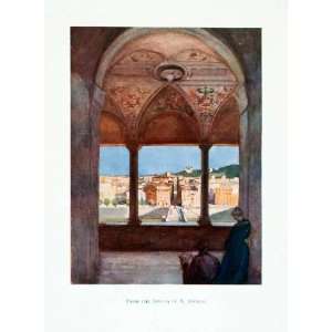  1904 Color Print Loggia Sant Angelo Historic Castle 