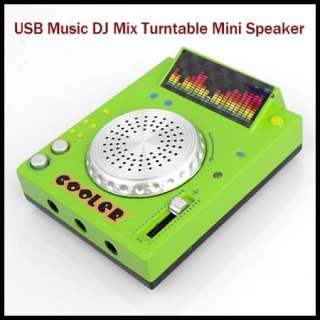 Portable DJ Mixer Turntable MP3 Mini Speaker Charm Toy  