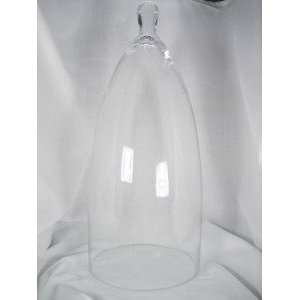   Contemporary Glass Dome Cloche Upside Down Bell Jar: Kitchen & Dining