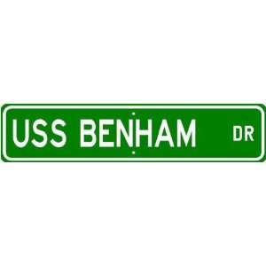  USS BENHAM DD 796 Street Sign   Navy Ship Gift Sailor 