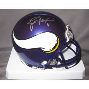 Brett Favre Minnesota Vikings NFL Hand Signed Mini Football Helmet
