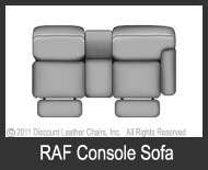 American Made Reclining Sectional Sofa with Console  