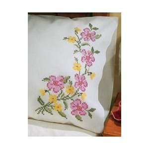   Tobin Stamped Pillow Case Pair Fragrant Floral Arts, Crafts & Sewing