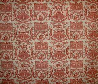 12.8 yards Neoclassical Toile Drapery Upholstery Fabric  