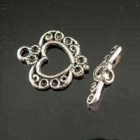 B1801/ 8set Tibetan silver twist circle toggle clasps  