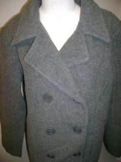 Centigrade Fully Lined Double Breasted Wool Peacoat  