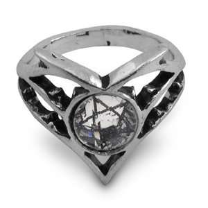  Margravenus Thorny Crystal Pentagram Alchemy Gothic Ring 