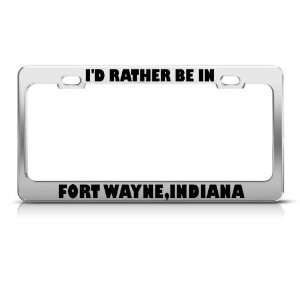   In Fort Wayne Indiana Metal license plate frame Tag Holder Automotive