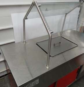   Red Commercial Cooling Cabinet Condiment Cart Refrigerated Salad Bar