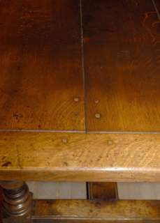 English Abbey Refectory Table & 8 Spindleback Chairs  
