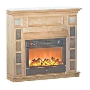   44 in. Corner Fireplace Mantel with Tile   Unfinished