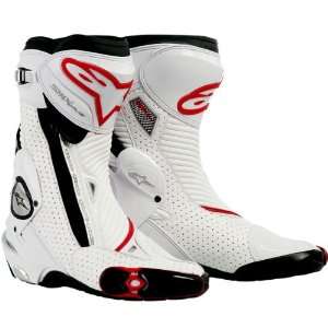  ALPINESTARS S MX PLUS 2012 VENTED RACING BOOTS WHITE/RED 