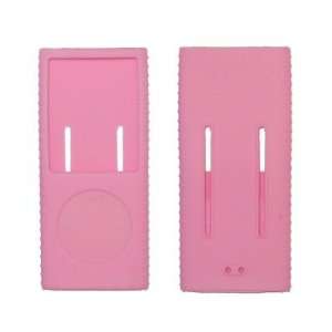: Pink Silicone Gel Skin Cover Case for Apple iPod Nano Cromatic 8GB 