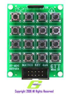 4x4 Matrix Keyboard Keypad PIC AVR BASIC STAMP 8051 ARM  