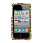 Tiger Skin Rhinestone Bling Hard Case Cover Apple iPhone 4 and iPhone 