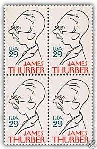 Famous Author James Thurber on U.S. Postage Stamps  