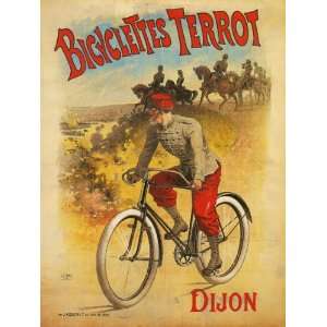 BIKE Bicyclettes Terrot Dijon, France. French Military man on bike. 22 