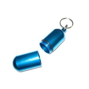  Extra Large Blue Geocaching Capsule Keychain or Pill Key 