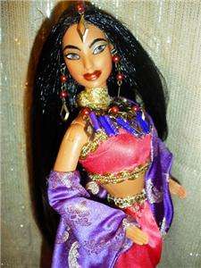 Beauty of India purple and pink saree / sari barbie doll ooak  