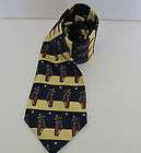 TOMMY HILFIGER MENS TIE GOLF THEME GOLF BAGS 100% SILK YELLOW BLUE RED 