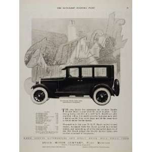  1924 Ad Buick Double Service Sedan Five Passenger Car 