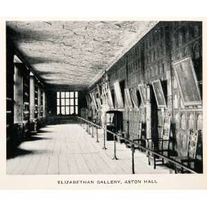  1928 Print Elizabethan Gallery Aston Hall England Birmingham 