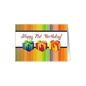  Happy 71st Birthday   Colorful Gifts Card Toys & Games