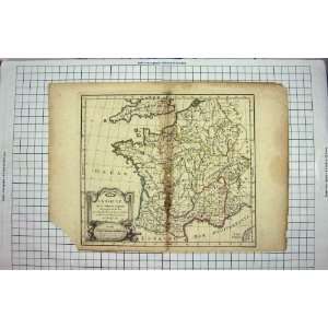    BACON MAP 1894 FRANCE MEDITERRANEAN BAY BISCAY