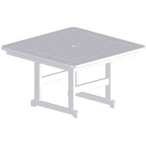   Polywood Commercial Collection Park Square Table: Patio, Lawn & Garden