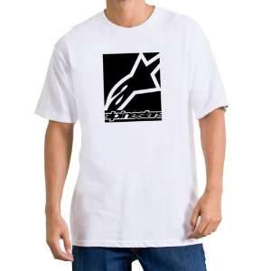  Alpinestars Box Logo T Shirt   2X Large/White: Automotive